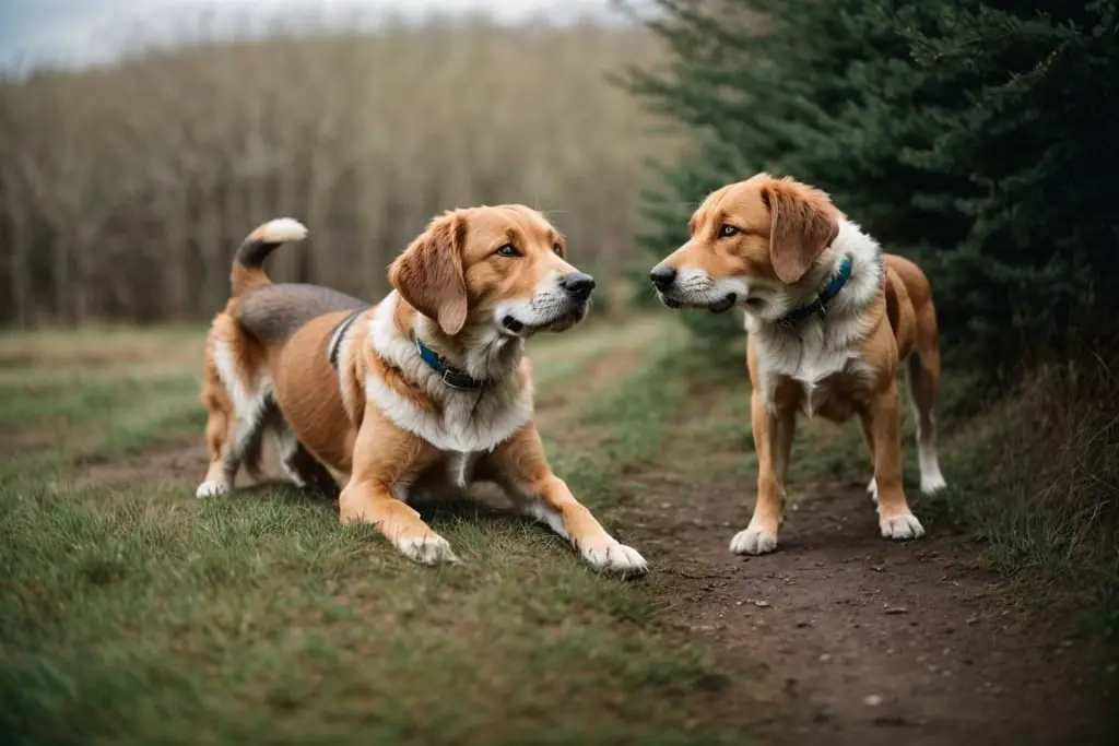 Foxhounds outside