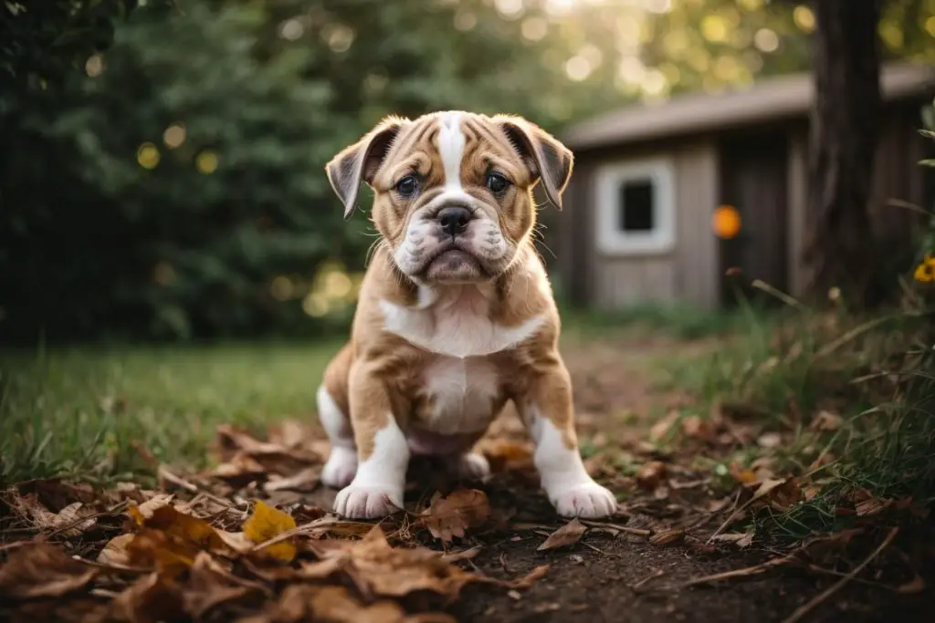 Whippet Bulldog Bullwhip puppy outside