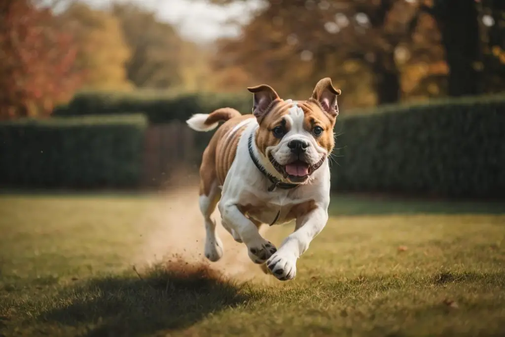 Whippet Bulldog Bullwhip running