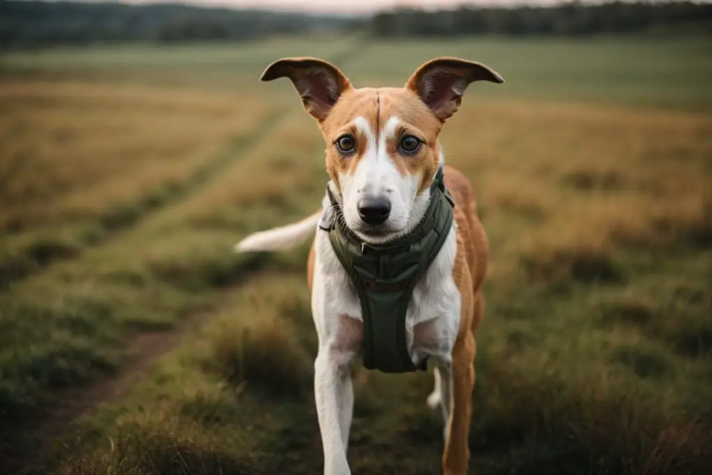 Whippet Foxhound Mix Outside