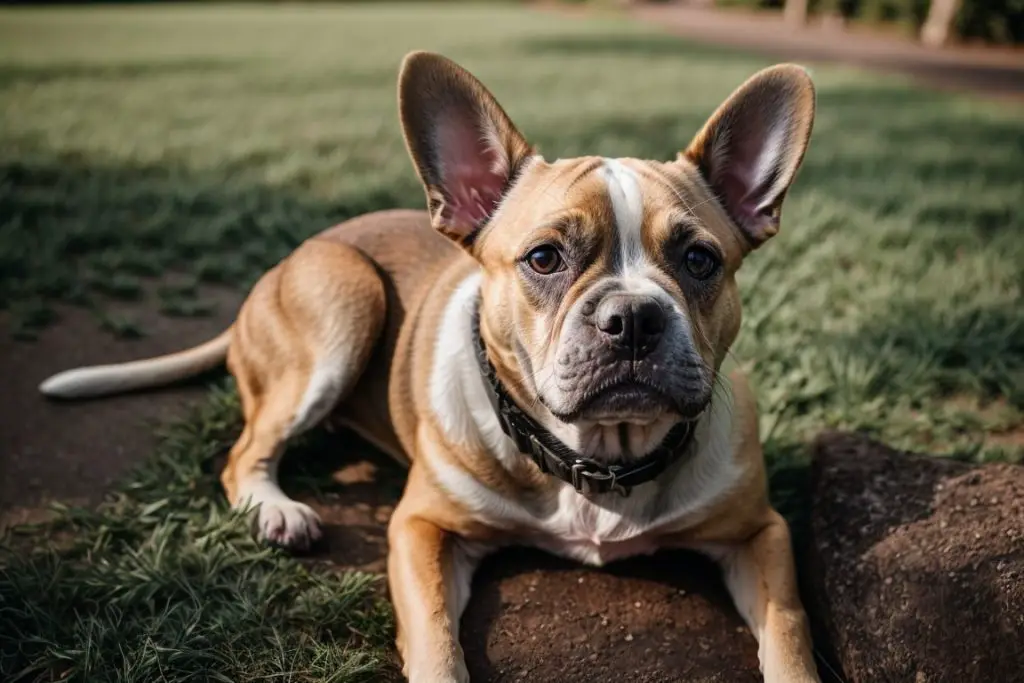 Whippet French Bulldog Mix Outside