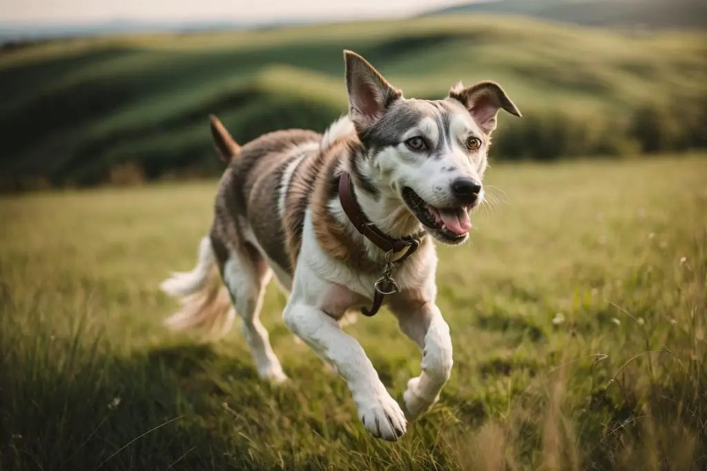 Whippet Husky Mix Running