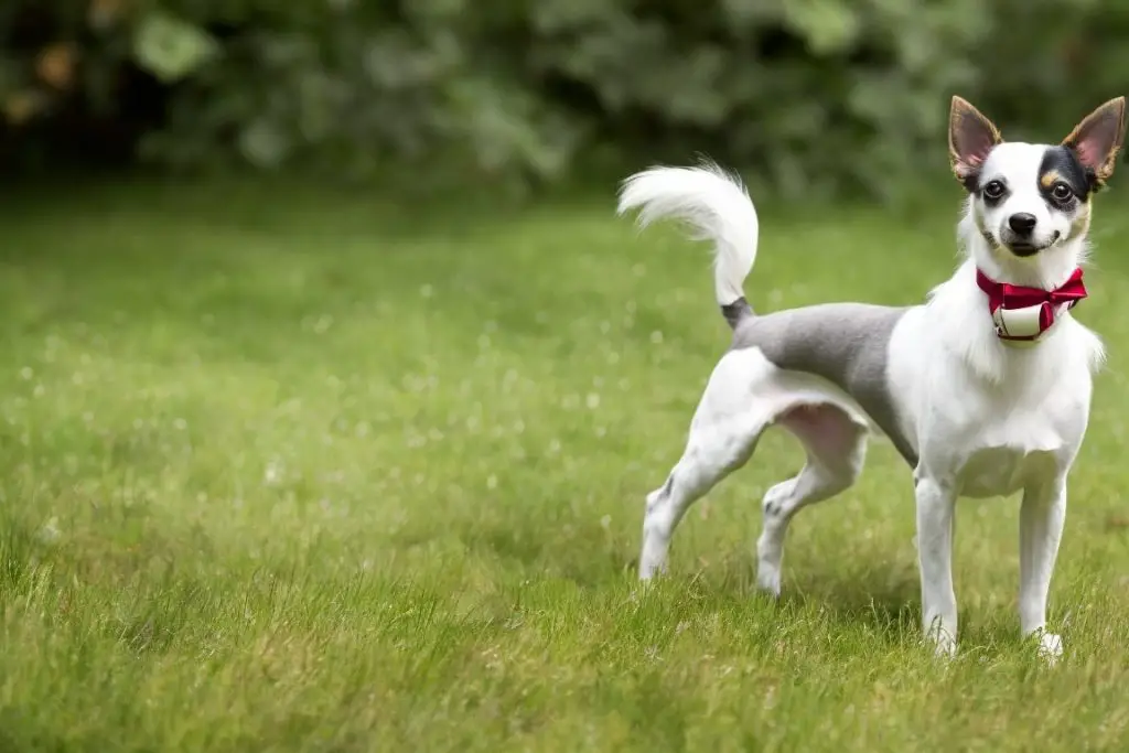 Whippet Pomeranian Mix Outside