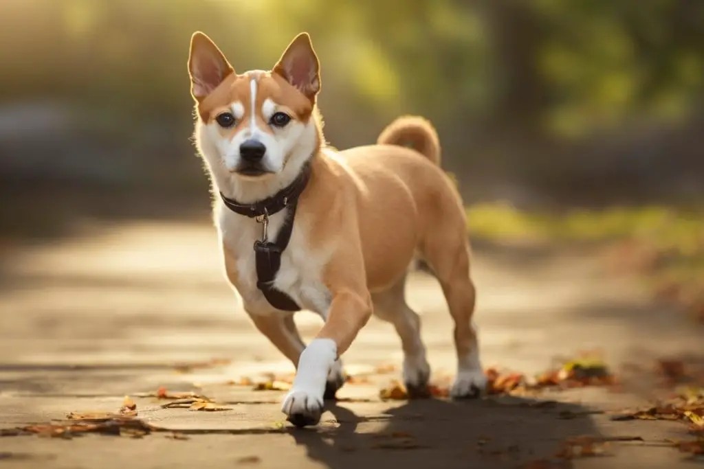 Whippet Shiba Inu Mix Walking