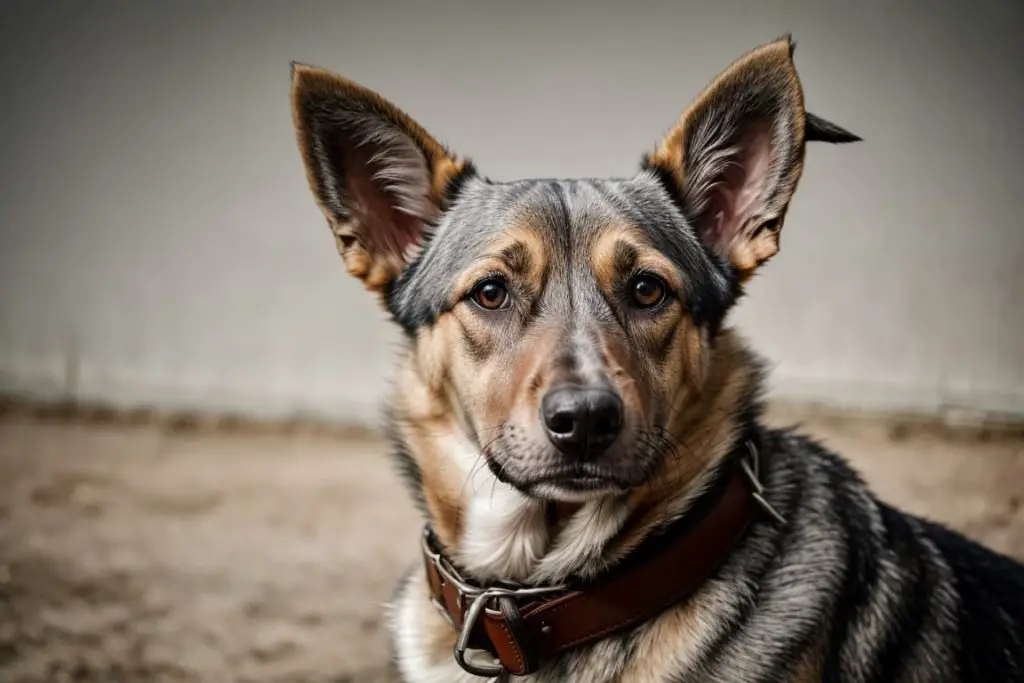 Whippet German Shepherd Mix, indoors